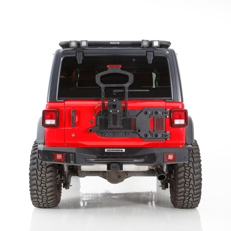 Go Rhino Jeep Wrangler JL/JLU Body Mount Spare Tire Carrier - Tex. Blk