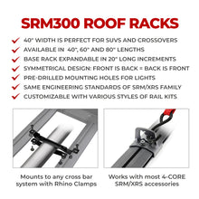 Load image into Gallery viewer, Go Rhino SRM300 Dual Rail Kit (For 80x40in. Rack) - Tex. Blk (Rails ONLY - Req. Platform)
