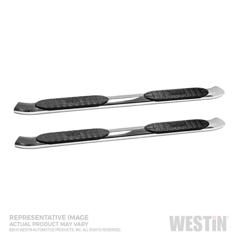 Westin 19+ Chev/GMC Silverado/Sierra 1500 DC (Excl. 2019 Ltd) PRO TRAXX 5 Oval Nerf Step Bars - SS