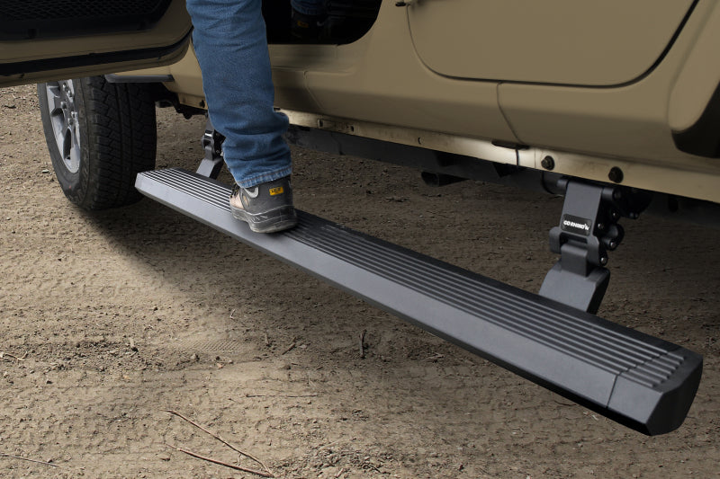 Go Rhino Jeep Wrangler 4dr E-BOARD E1 Electric Running Board Kit (Drilling Req.) - Tex. Blk