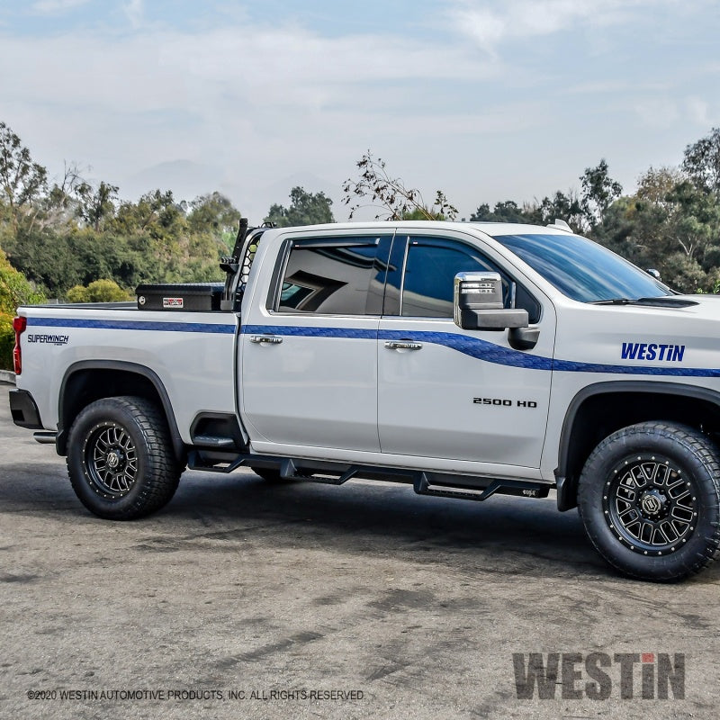 Westin Chevy Silverado 2500/3500 Crew Cab (6.5ft Bed) HDX W2W Nerf Step Bars - Textured Black