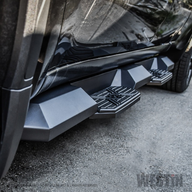 Westin 19+ Chevrolet Silverado 1500 DC HDX Xtreme Nerf Step Bars - Tex. Blk