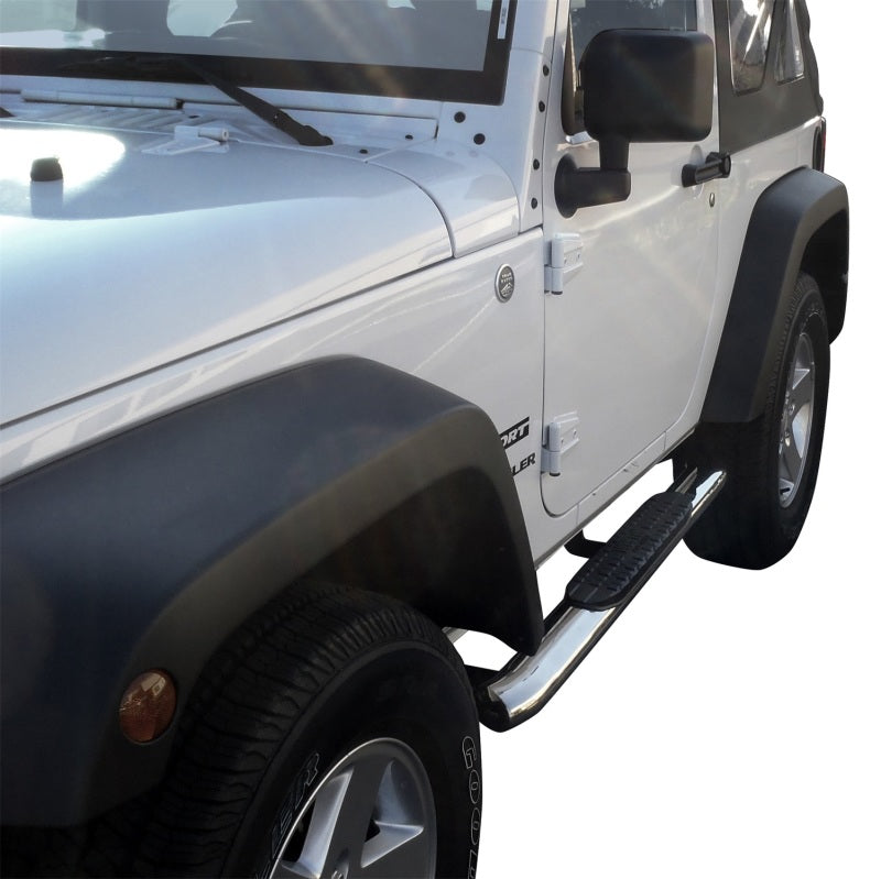 Westin Jeep Wrangler 2dr PRO TRAXX 4 Oval Nerf Step Bars - SS