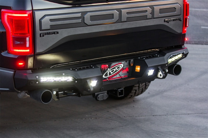 Addictive Desert Designs 17+ Ford F-150 Raptor HoneyBadger Rear Bumper w/ 10in SR LED Mounts