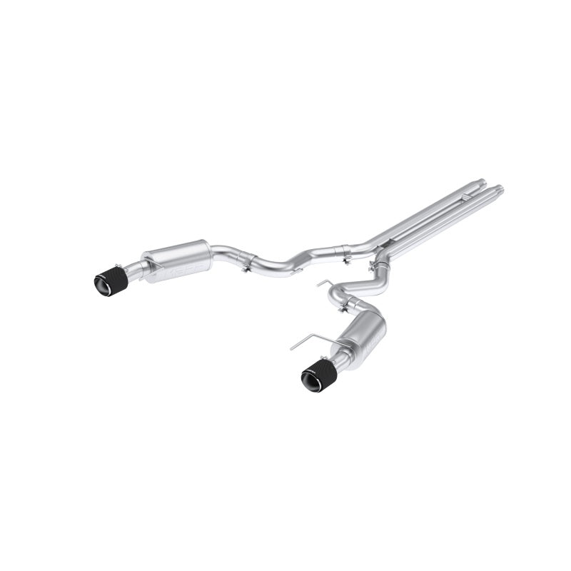 MBRP Ford Mustang GT S650, 5.0L 3inCat-Back Dual Split Rear with Carbon Fiber Tips (Street)