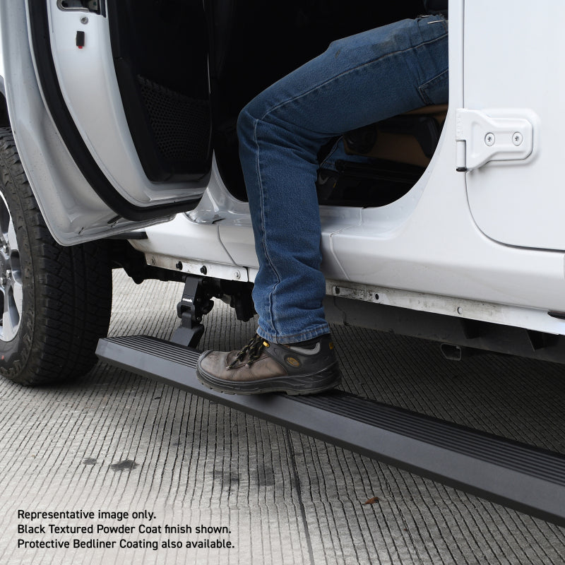 Go Rhino Jeep Wrangler 2dr E-BOARD E1 Electric Running Board Kit (Cut Req.) - Bedliner Coating