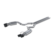 Load image into Gallery viewer, MBRP Ford Mustang GT 5L T304 SS 3in Cat-Back Dual Rear w/4in Quad Carbon Fiber Tips (Street)