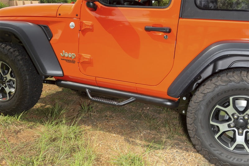 Rugged Ridge Spartan Nerf Bar Textured Black Jeep Wrangler JL 2 Door