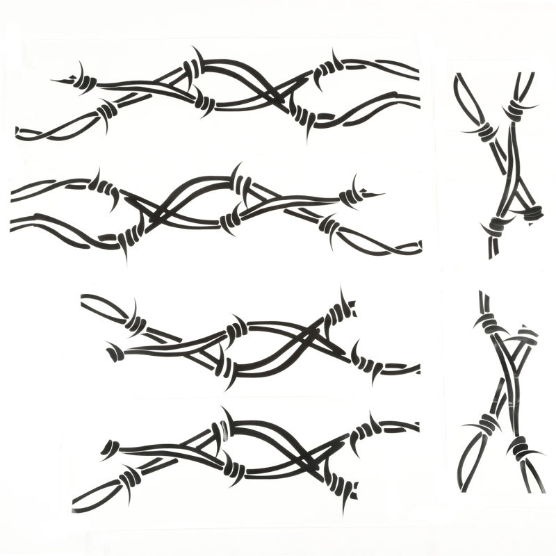 Rugged Ridge Side Decals Pair Barbed Wire Jeep Wrangler