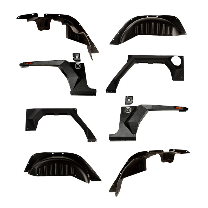 Rugged Ridge XHD Armor Fenders and Liner Kit Jeep Wrangler JKU 4-Door