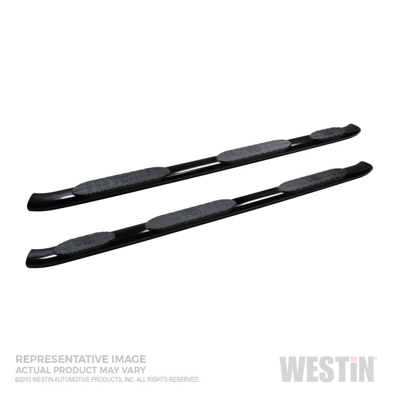 Westin Chevrolet Silverado Double Cab w/ 6.5in Bed PRO TRAXX 5 W2W Oval Nerf Step Bars - Black