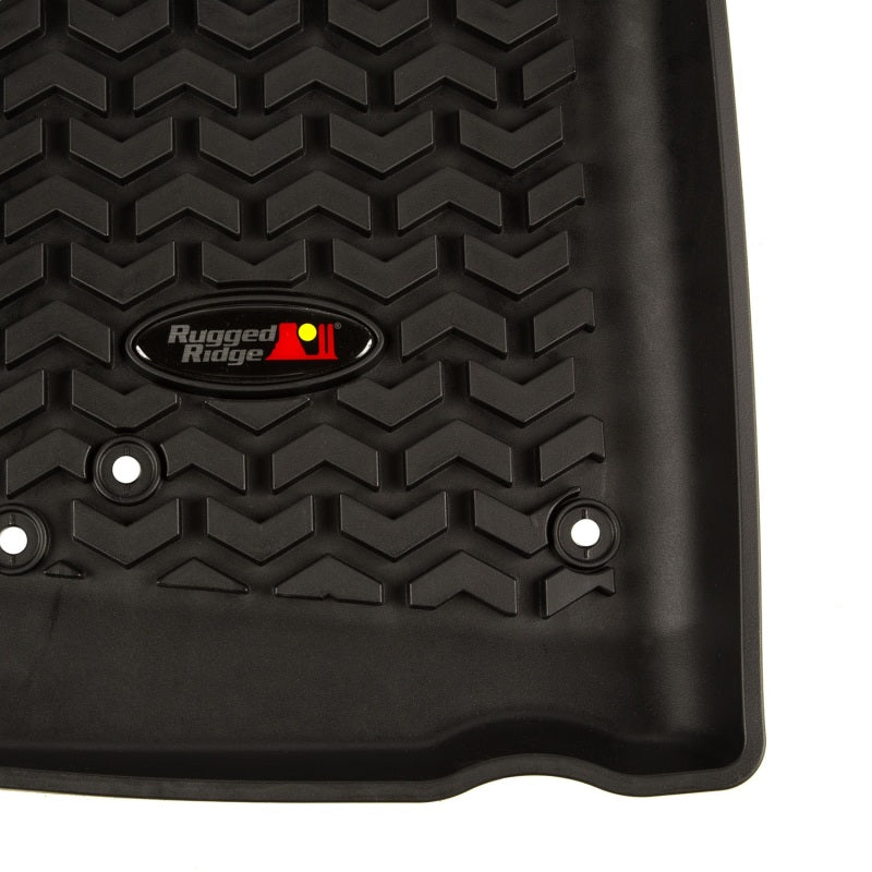 Rugged Ridge Floor Liner Front Black Jeep Wrangler Unlimited JK 4 Dr
