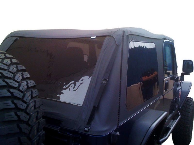 Rampage Jeep Wrangler(TJ) LJ Unlimited Frameless Soft Top Kit - Black Diamond