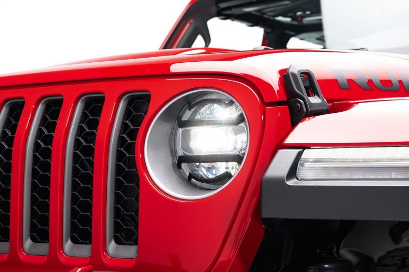 Rugged Ridge Jeep Wrangler JL / Jeep Gladiator JT Black Elite Headlight Guards Black