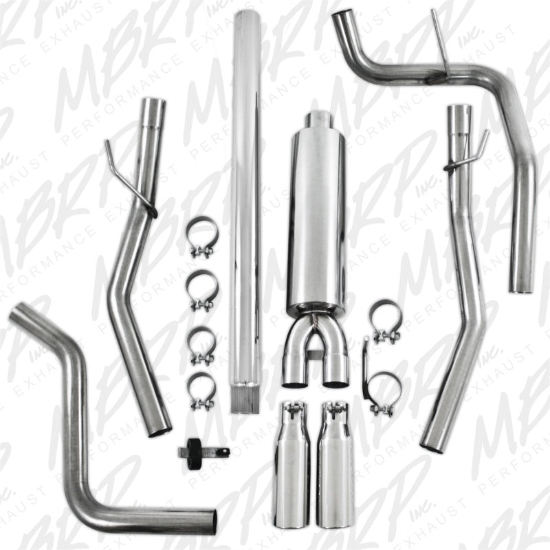 MBRP Ford F150 4.6/5.4L EC/CC-SB Cat Back Dual Split Rear