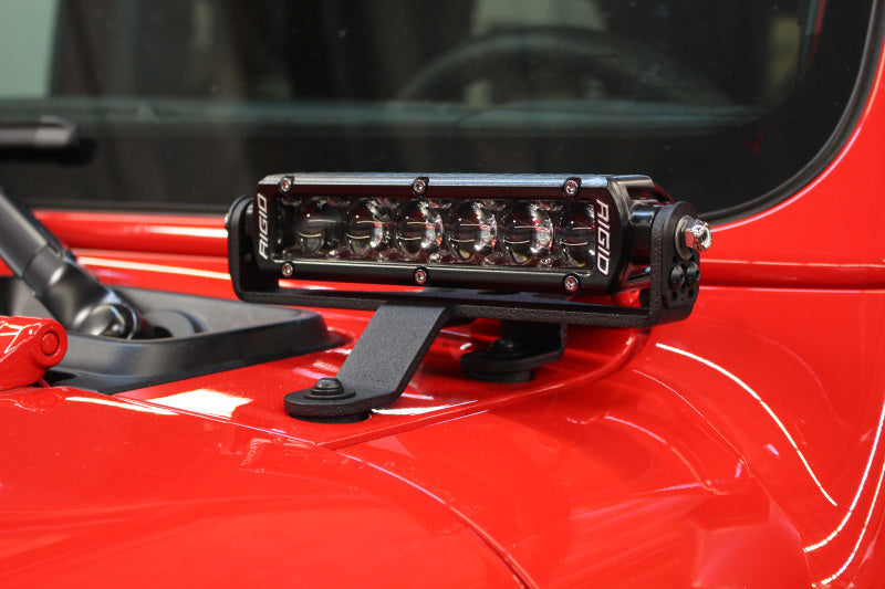Go Rhino Jeep Wrangler JL/JLU/Gladiator JT Light Mount - Two 6in Single Tow