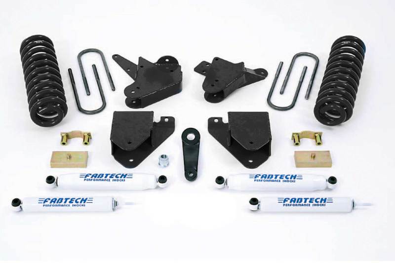 Fabtech 01-05 Ford F250/350 2WD 6in Basic Sys w/Perf Shks