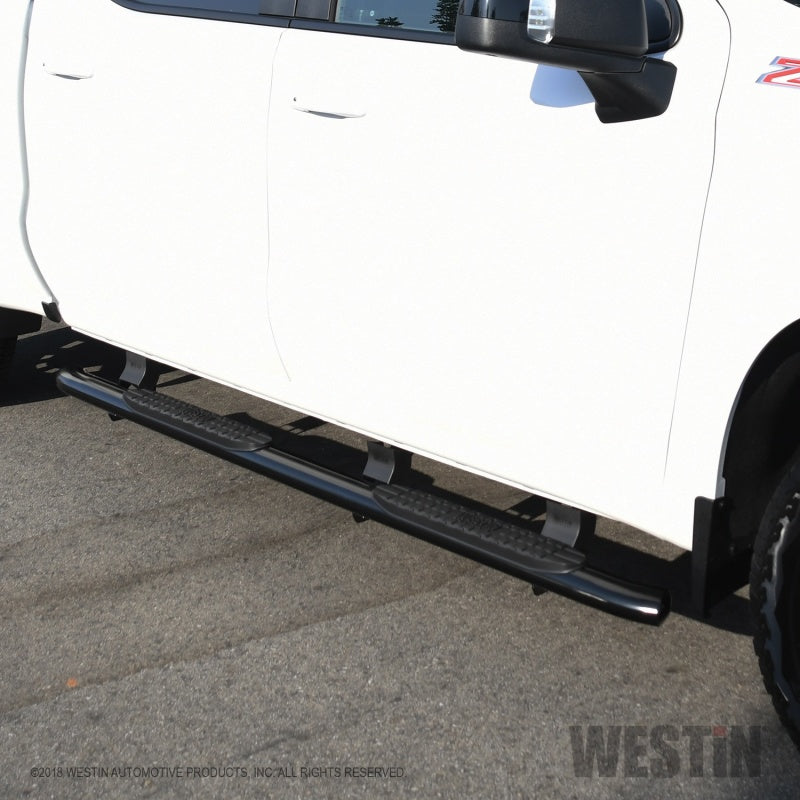 Westin Chevrolet Silverado/Sierra 1500 Crew Cab Non LD PRO TRAXX 4 Oval Nerf Step Bars - Black