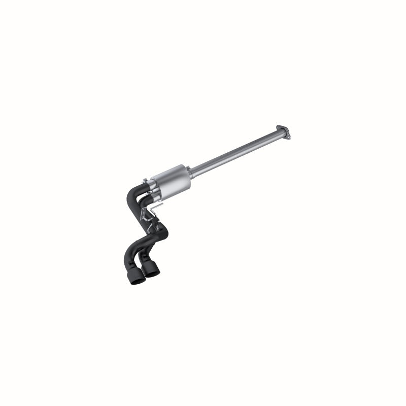 MBRP Ford F150 Pre-Axle 4.5in OD Tips Dual Outlet 3in Black Coated Cat Back Exhaust