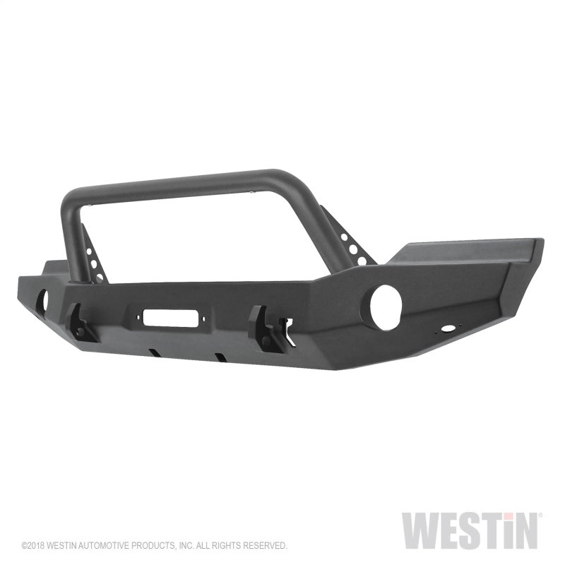 Westin 07+ Jeep Wrangler JK WJ2 Full Width Front Bumper w/Bull Bar Textured Black