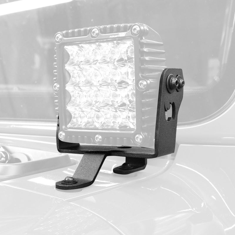 Go Rhino Jeep Wrangler JL/JLU/Gladiator JT Light Mount - 6in Q4 Series