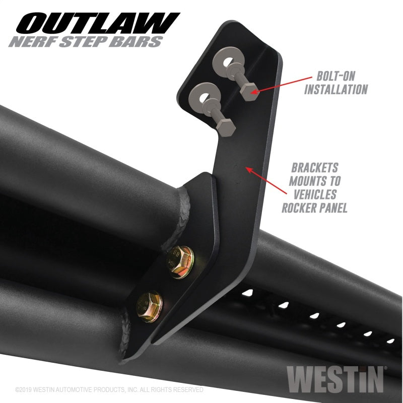 Westin 14+ Chevrolet/GMC Silv/Seirra 1500 Double Cab Outlaw Nerf Step Bars
