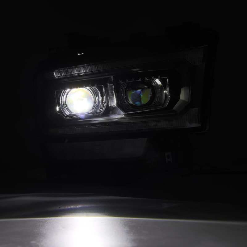 AlphaRex 19+ Ram 2500 LUXX LED Proj Headlights Plank Style Black w/Activ Light/Seq Signal/DRL