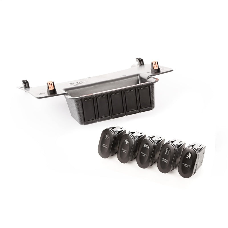 Rugged Ridge Etched Lower 5 Switch Panel Kit JK