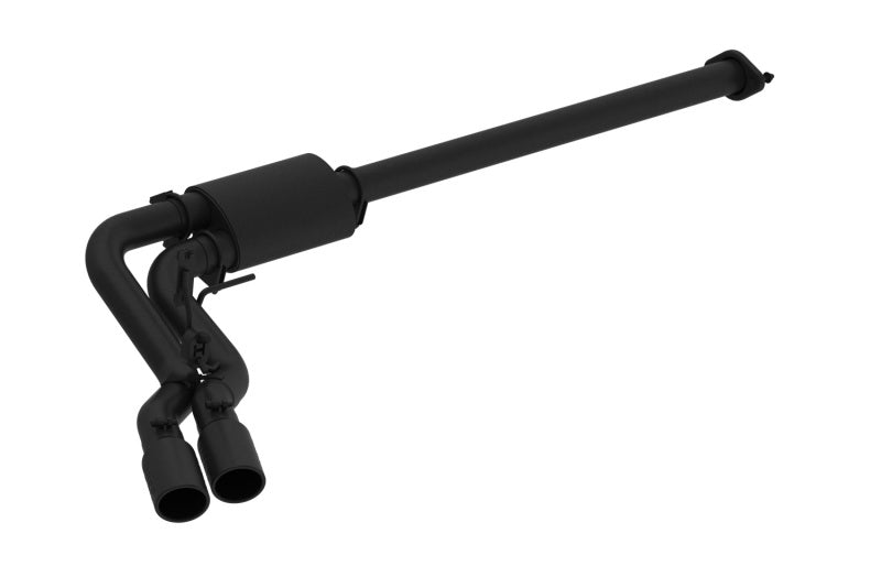 MBRP Ford F-150 2.7L/3.5L/5.0L 3in Cat Back Single Side Pre-Axle Dual Exit Black Coated