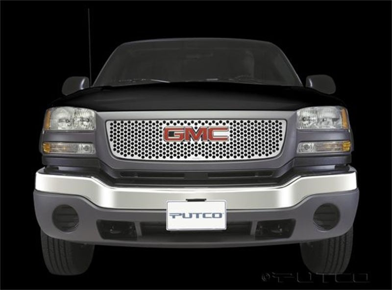 Putco GMC Sierra LD/HD - w/ Logo CutOut - Does not Fit Denali Punch Stainless Steel Grilles