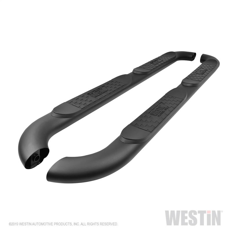 Westin 18+ Jeep Wrangler JLU 4dr Platinum 4 Oval Nerf Step Bars - Tex. Blk