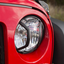 Load image into Gallery viewer, Rugged Ridge Jeep Wrangler JK/JKU Textured Black Elite Headlight Euro Guards