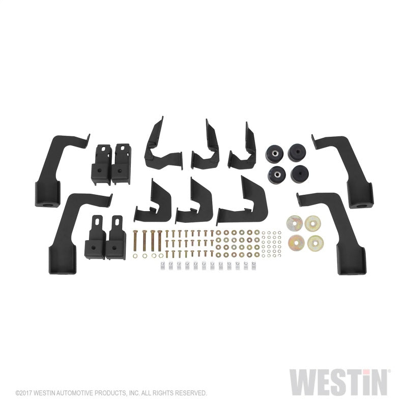 Westin 14+ Chevrolet Silverado 1500 DC 6.5ft Bed HDX Drop W2W Nerf Step Bars - Tex. Blk