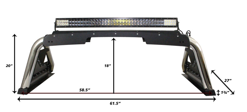 Go Rhino Chevrolet Colorado Sport Bar 2.0 (Mid Size) - Tex Blk