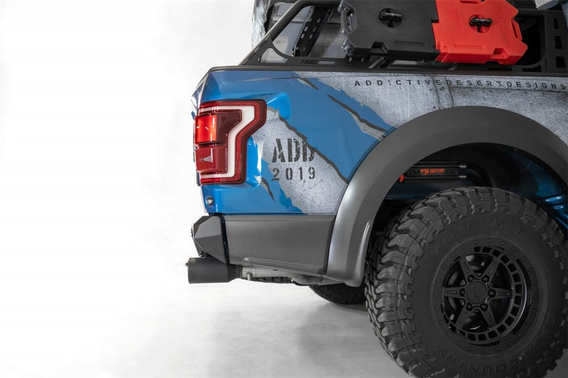 Addictive Desert Designs 17+ Ford Raptor F-150 Bomber Rear Bumper w/ Backup Sensor Cutouts