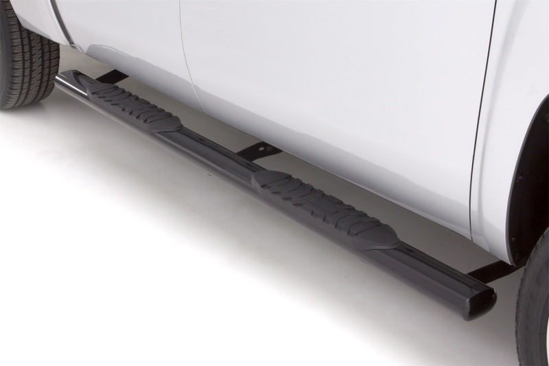 Lund Chevy Silverado 1500 Crew Cab 5in. Oval Straight Steel Nerf Bars - Black