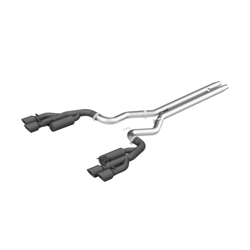 MBRP Ford Mustang GT 5.0 3in Cat Back Quad Tip Race Version - Black