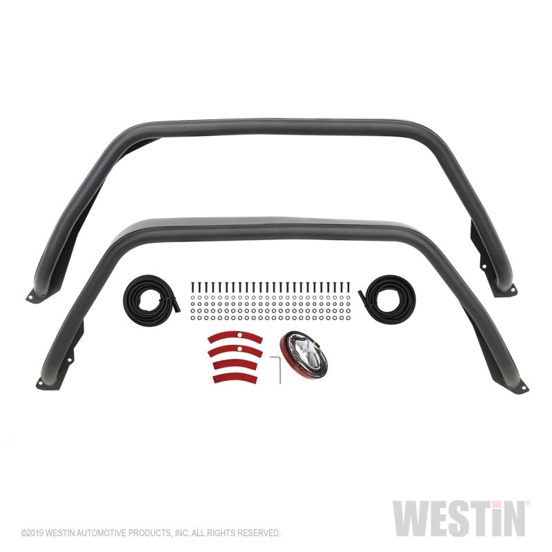Westin Jeep Gladiator Tube Fenders - Rear - Textured Black