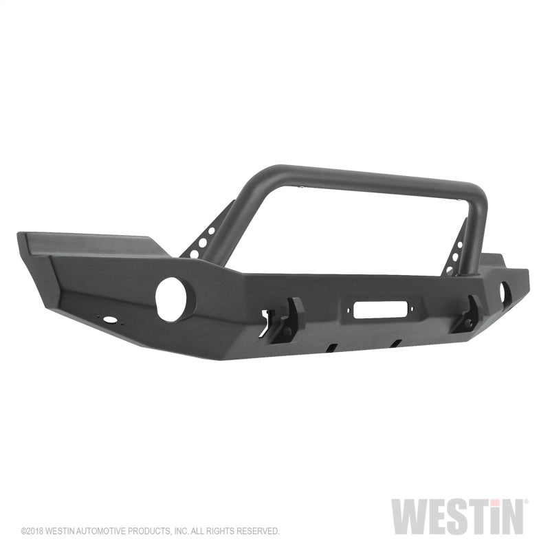 Westin 07+ Jeep Wrangler JK WJ2 Full Width Front Bumper w/Bull Bar Textured Black