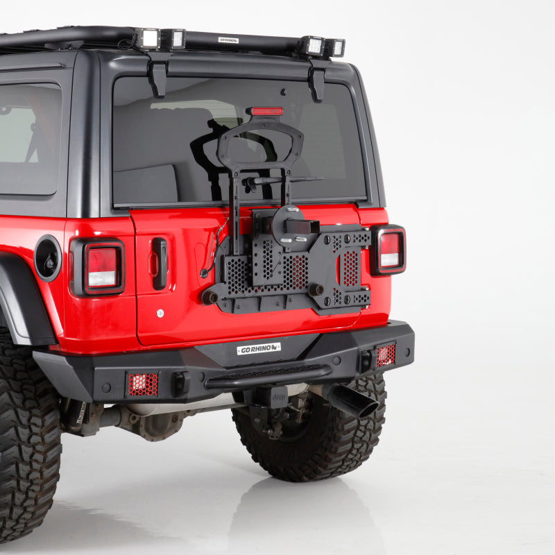 Go Rhino Jeep Wrangler JL/JLU Body Mount Spare Tire Carrier - Tex. Blk