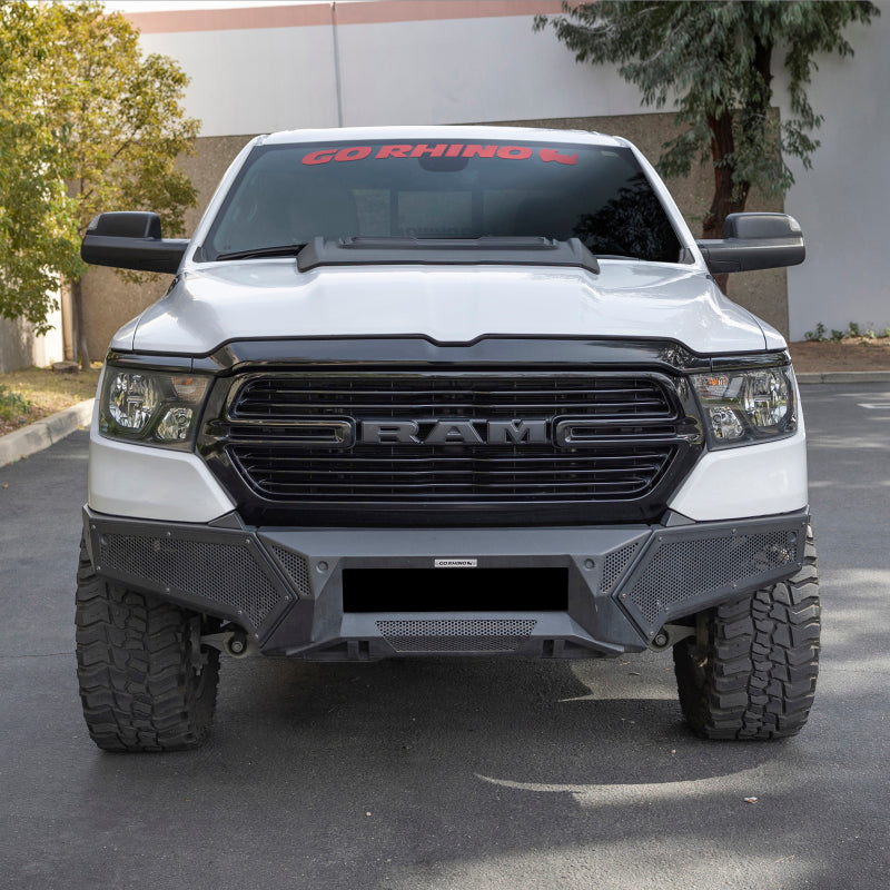 Go Rhino Ram 1500 (Excl. Rebel/Warlock/TRX) Element FR Bumper w/Fixed Lgt Bar Mount - Tex. Blk