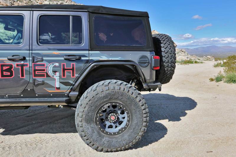 Fabtech 18+ Jeep JL 4WD Rear Steel Tube Fenders - Textured Black