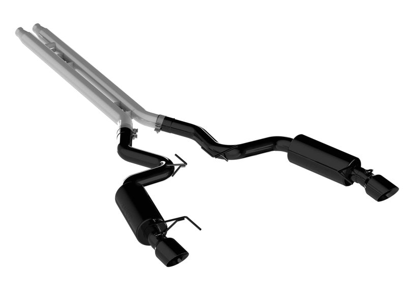 MBRP Ford Mustang GT 5.0 Convertible Black 3in Cat Back Dual Split Rear Exit (Street Version)