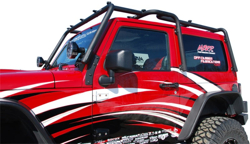 MBRP Jeep Wrangler JK Front Roof Rack Extension (2 Door) Black Coated