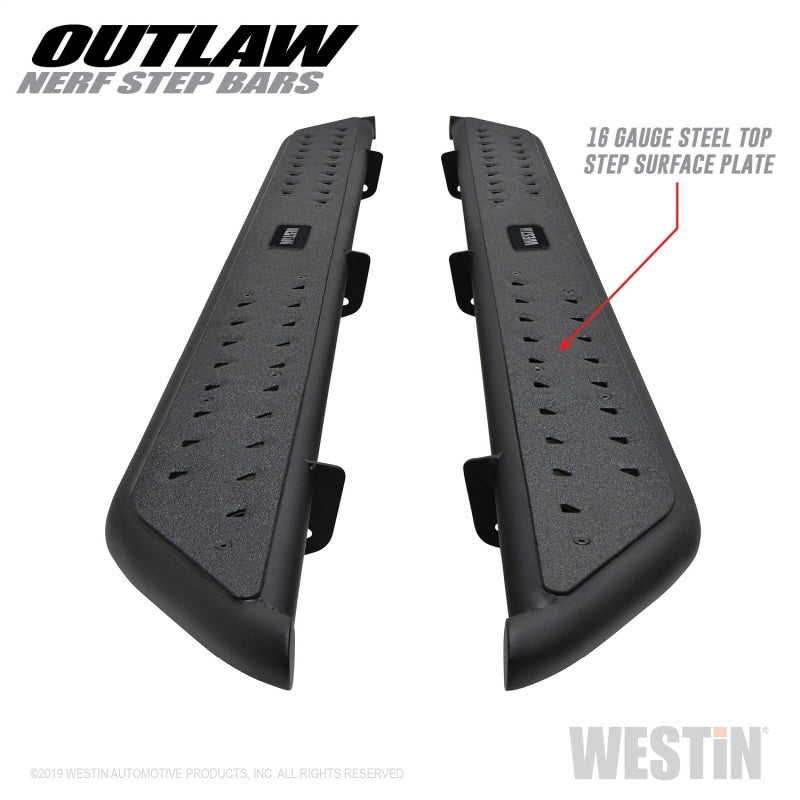 Westin 14+ Chevrolet/GMC Silv/Seirra 1500 Double Cab Outlaw Nerf Step Bars