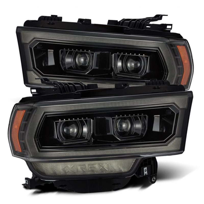 AlphaRex 19+ Ram 2500 PRO-Series Projector Headlights Plank Style Alpha Black w/Activation Light