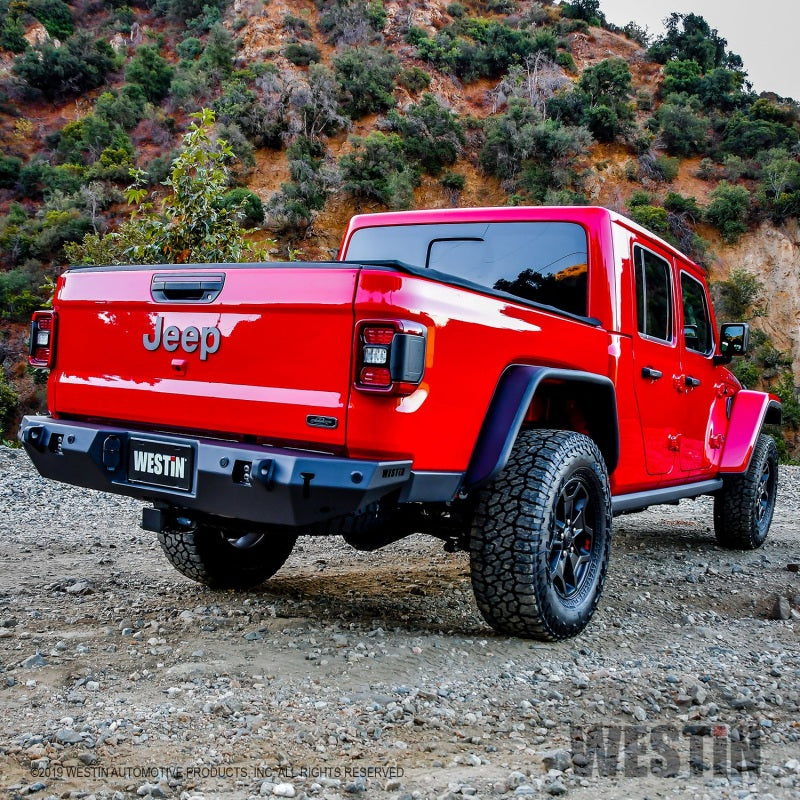 Westin Jeep Gladiator w/Sensors WJ2 Rear Bumper w/Sensor - Textured Black