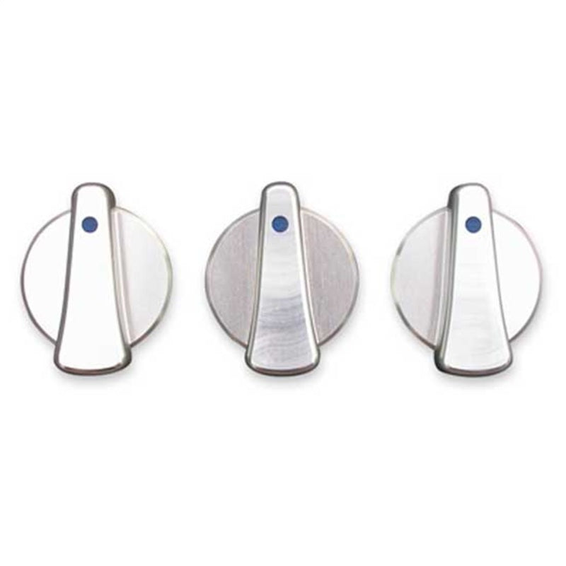 Rugged Ridge 3-Pc Alu Climate Control Knob Set Blue J