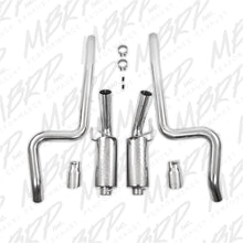 Load image into Gallery viewer, MBRP Ford Mustang GT 5.0L Dual Split Rear Street Version T409 3in Cat Back Exhaust System