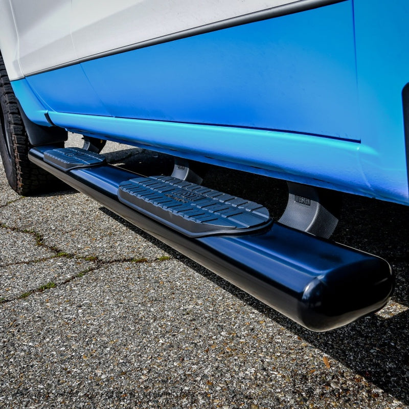 Westin 19+ Chevrolet Silverado Crew Cab PRO TRAXX 6 Oval Nerf Step Bars - Black